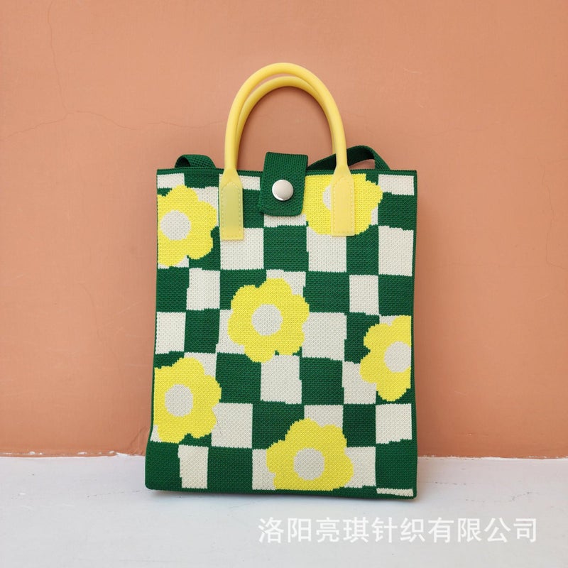 2025 New High-End Shoulder Bag Women's Crossbody Casual Bag Fly Knitted Trendy Matchinging Spring Mobile Phone Bag - Image 1