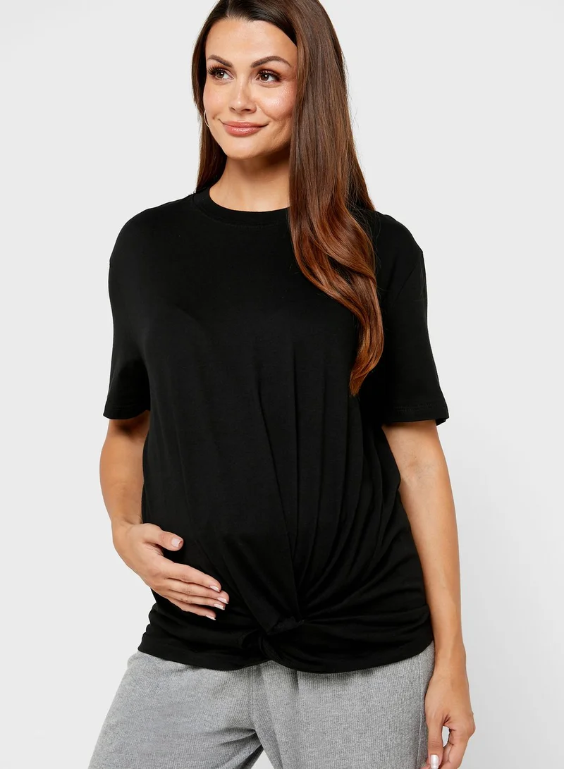 Topshop Maternity Front Twisted T-Shirt