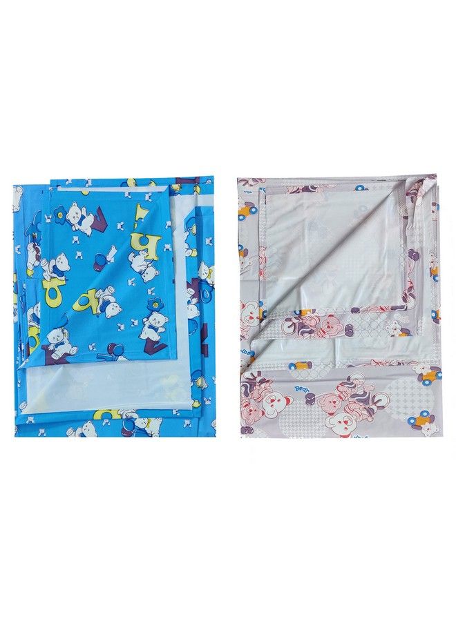 Ecosoft Plastic Sheetpvc Sheet For Kidsrubber Sheet For Babiesbed Wetting Protector(90 X 135 Cm) (Alphabet Blue & Bear Purple)  - Image 2