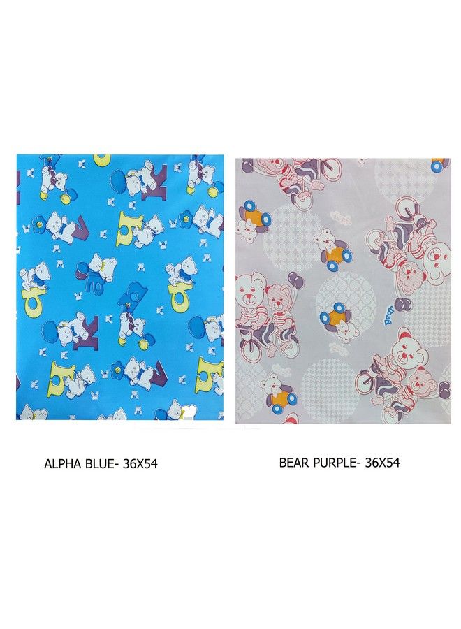 Ecosoft Plastic Sheetpvc Sheet For Kidsrubber Sheet For Babiesbed Wetting Protector(90 X 135 Cm) (Alphabet Blue & Bear Purple)  - Image 3