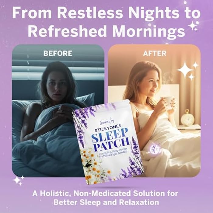 Gemma Joy StickyOnes Sleep Patches for Adults – Extra Strength Sleeping Patches – Melatonin-Free Non-Invasive Sleep Aid with Essential Oils – Aromatherapy Patch Stickers for Men and Women – 30 Count - Image 2