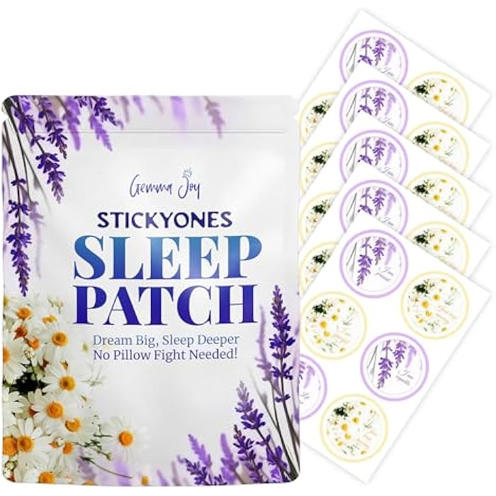 Gemma Joy StickyOnes Sleep Patches for Adults – Extra Strength Sleeping Patches – Melatonin-Free Non-Invasive Sleep Aid with Essential Oils – Aromatherapy Patch Stickers for Men and Women – 30 Count - Image 1