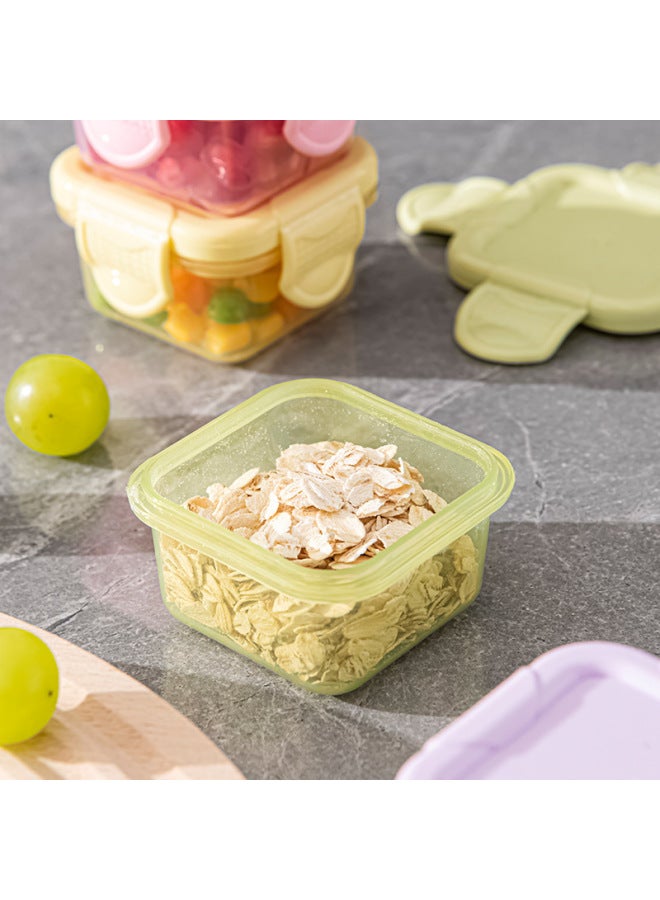 Fresh-keeping Box Candy Sealed Box Baby Kidsren's Food Supplement Box Storage Box Seasoning Box Medicine Box Jam Box Set Wholesale-Specifications:60ML-Color:Yellow Green  - Image 5