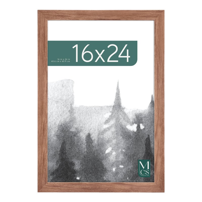 MCS Museum Poster Frame 16x24 Medium Oak Woodgrain, Vertical & Horizontal Wall Hanging Large Picture Frame for Photos, Posters & Art Prints (1-Pack) - Image 1