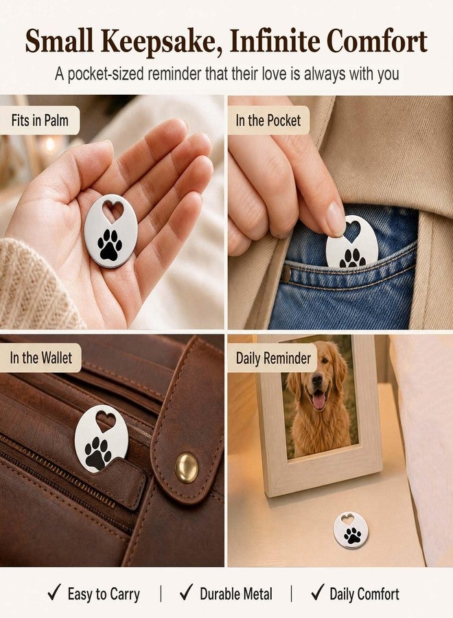 WCDHOR Pet Loss Gift for Dog Cat Lovers, Rainbow Bridge Pocket Hug Keepsake Card with Paw Print Token, Sympathy Memorial Gift for Loss of Pet, Remembrance Comfort Gift for Grieving Pet Owners (White - Image 4