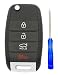 AYGUCEKE Flip Folding Replacement Key Fob Cover fit for Kia Sorento Optima Sportage Rio Soul Forte Carens Picanto Keyless Entry Key Fob Case Shell - Image 2