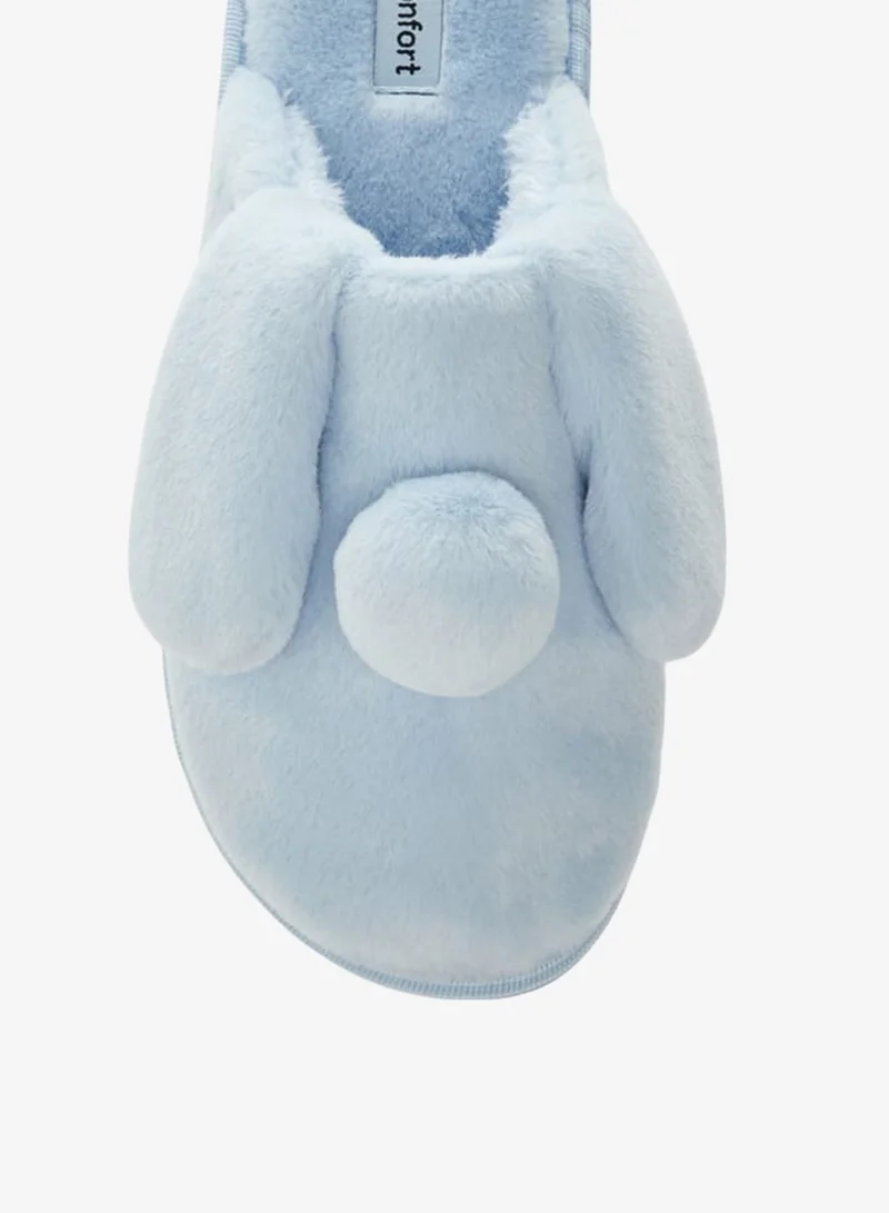 Le Confort BLUE Womens Ear Applique Slip-On Bedroom Mules for Women | Best Price UAE