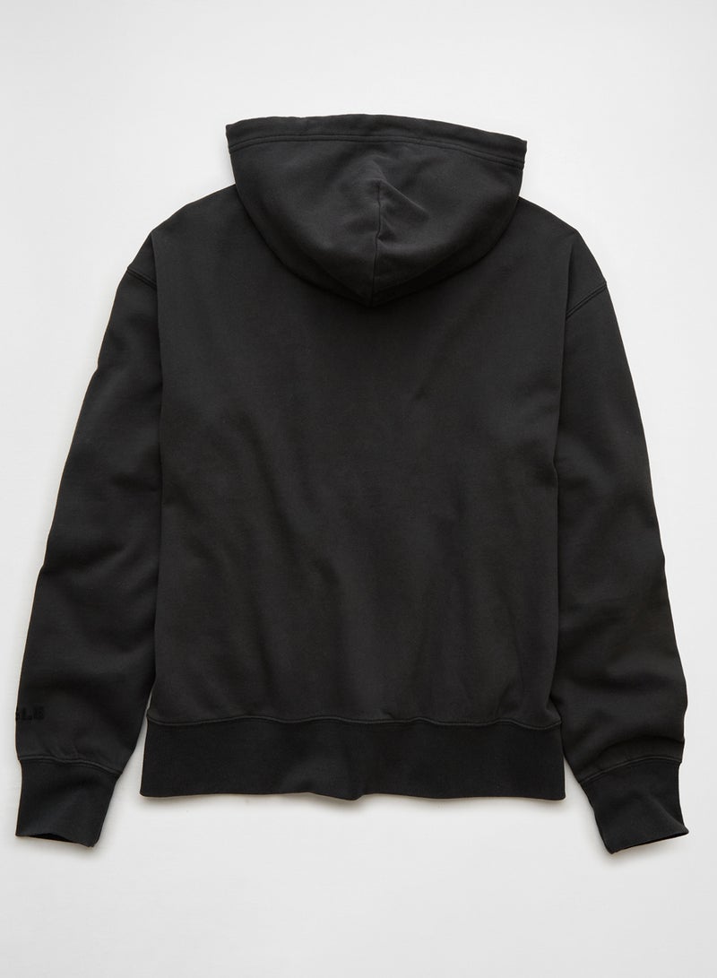 American Eagle Logo Graphic Drawstring Pullover Hoodie  - Image 5