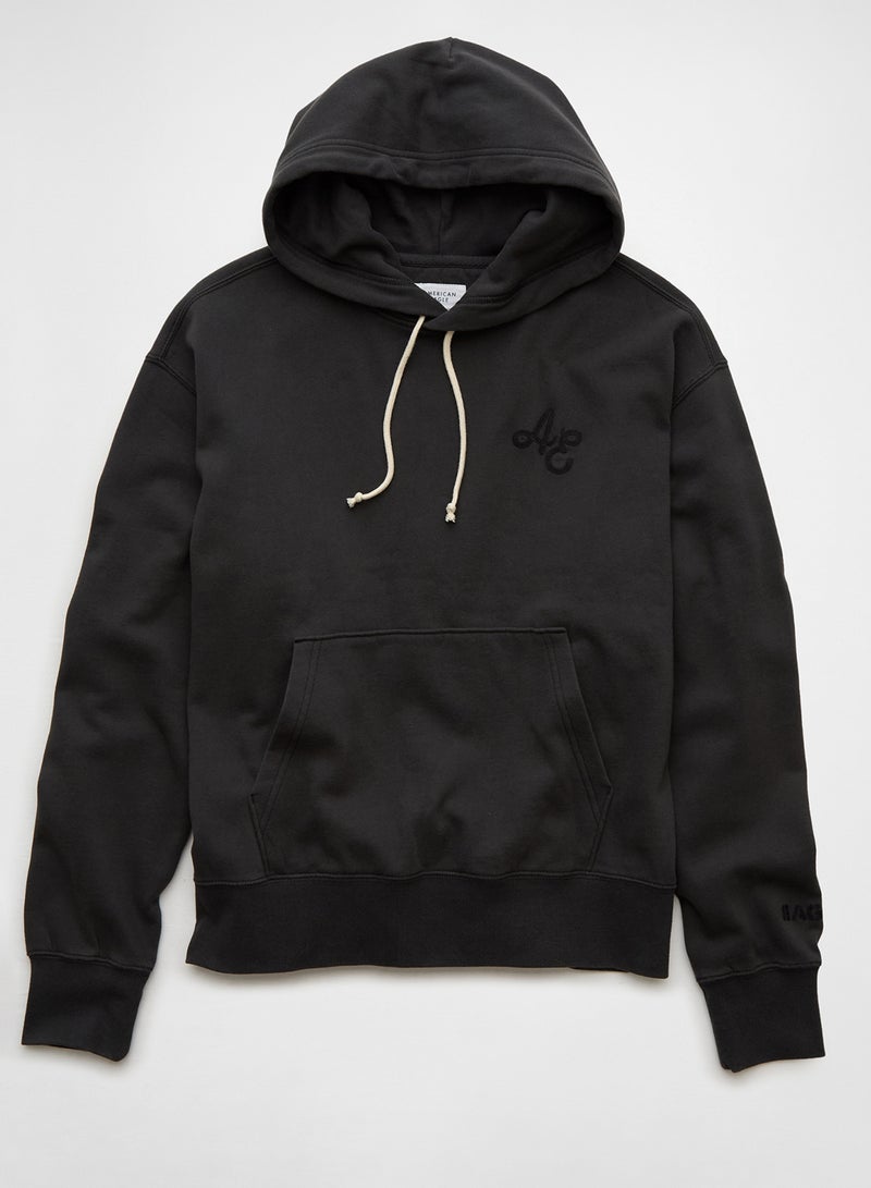 American Eagle Logo Graphic Drawstring Pullover Hoodie  - Image 4