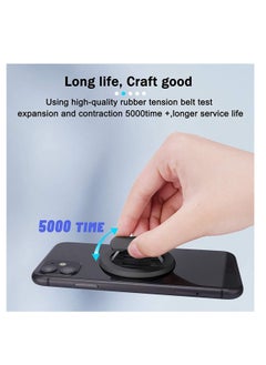 SYOSI Magnetic Phone Ring Holder, Ultra-Thin 3mm Anti Drop Finger Kickstand Silicone Back Ring Cell Phone Grip Phone Stand for Magnetic Car Mount and Most Smart Phones and Tablets  - Image 5