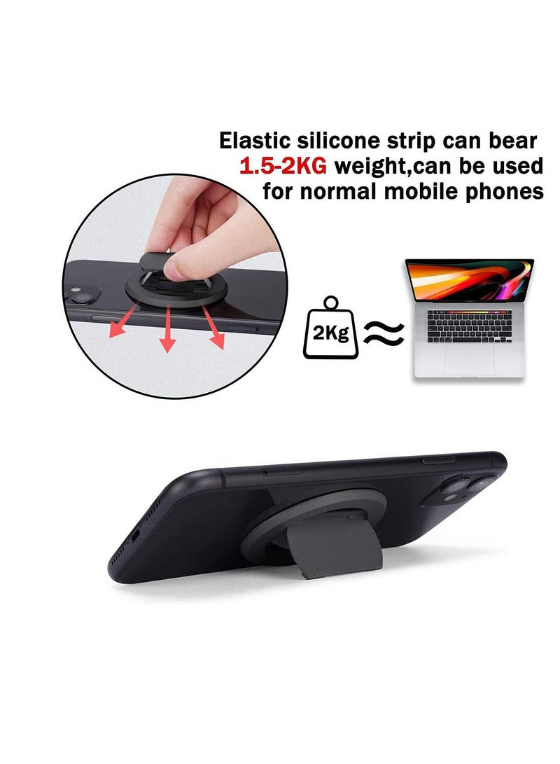 SYOSI حامل حلقة هاتف مغناطيسي، رفيع للغاية 3 مم مضاد للسقوط ومسند من السيليكون بحلقة خلفية للهاتف الخلوي وحامل للهاتف لتركيب السيارة المغناطيسي ومعظم الهواتف الذكية والأجهزة اللوحية - Image 4