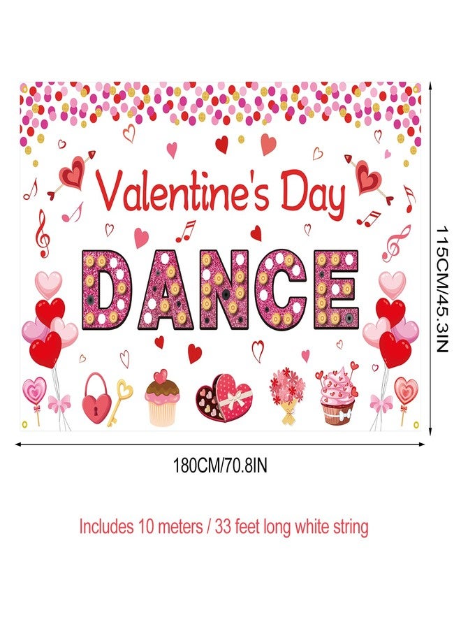 PTFNY Valentine's Day Dance Backdrop Banner Valentines Day Banner Photography Background School Dance Flyer Party Church Community Event Sweetheart Dance Party Valentines Day Decorations Photo Booth Props - Image 2