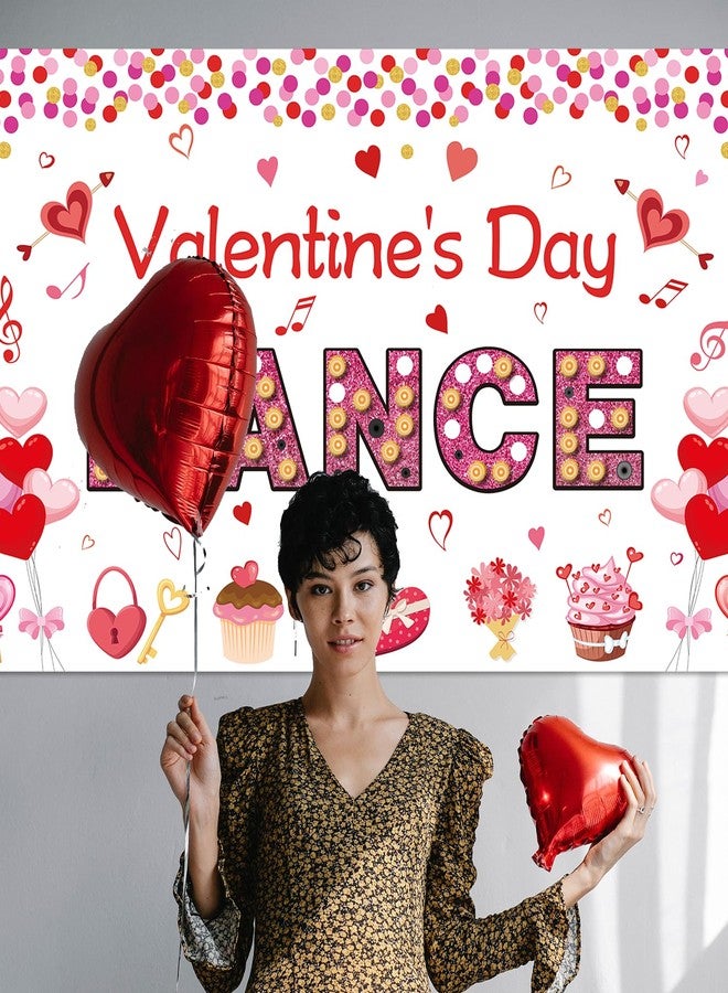 PTFNY Valentine's Day Dance Backdrop Banner Valentines Day Banner Photography Background School Dance Flyer Party Church Community Event Sweetheart Dance Party Valentines Day Decorations Photo Booth Props - Image 5
