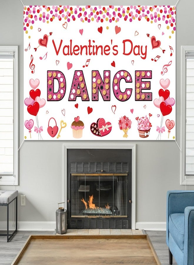 PTFNY Valentine's Day Dance Backdrop Banner Valentines Day Banner Photography Background School Dance Flyer Party Church Community Event Sweetheart Dance Party Valentines Day Decorations Photo Booth Props - Image 3