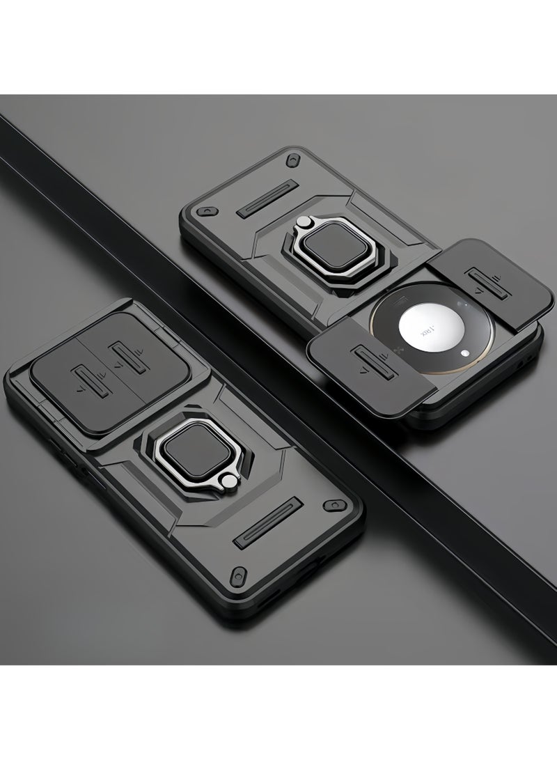 إكس ليفيل غطاء هاتف Honor X9c مع غطاء كاميرا منزلق وحلقة ستاند مضاد للخدوش وامتصاص الصدمات - Image 2