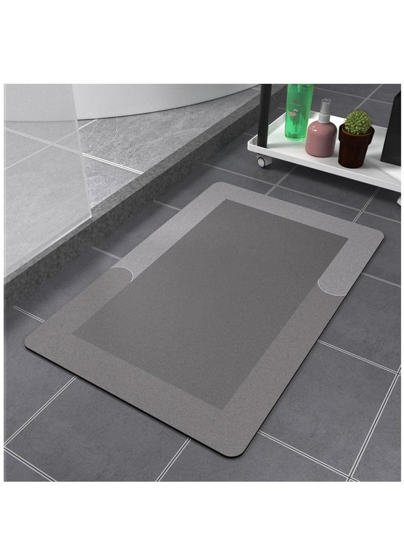 سجادات حمام سريعة الجفاف من التراب الدياتومي، سجادة أرضية فائقة الامتصاص للحمام، سجادة حمام مانعة للانزلاق، سجاد حمام من طين الدياتوميت لحوض الاستحمام، وحوض الاستحمام، والباب - Image 1