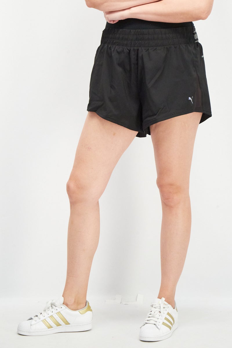 PUMA Women Sportswear Fit Brand Logo Running Shorts, Black - Image 1