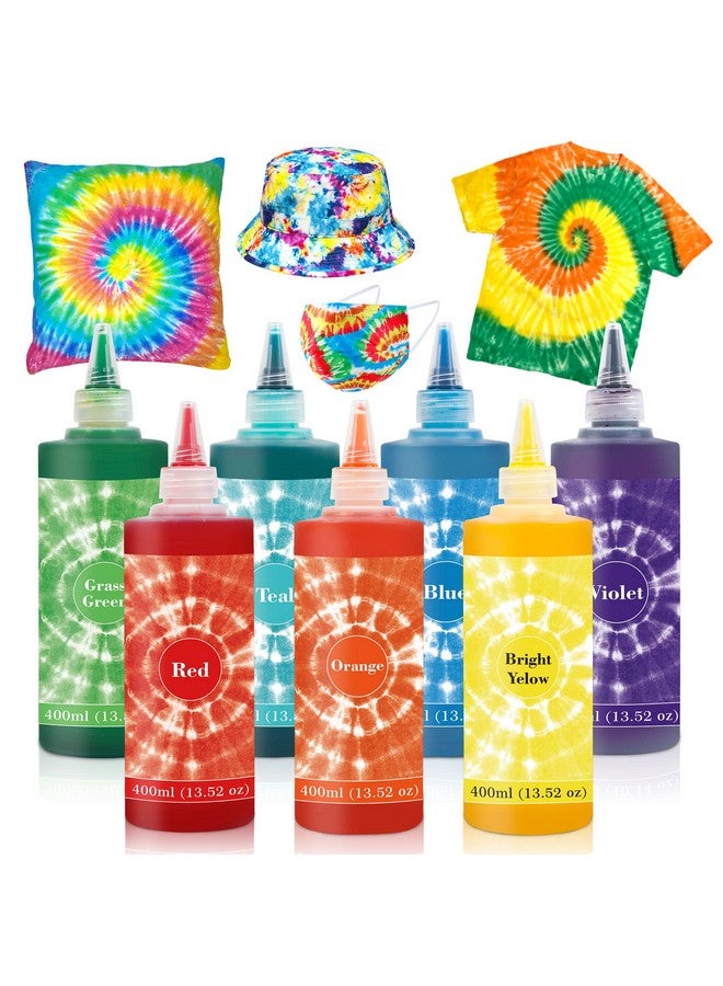Vanstek 7 Colors Tie Dye Kit 13.52Oz Jumbosize Fabric Dye For Family Friends Groups Party Supplies 59 Pack Tie Dye Kit For Women Kids Men By Vanstek - Image 1