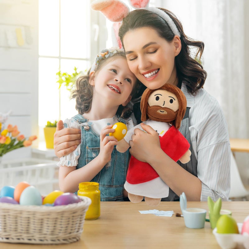 Yelakey 13" Jesus Plush Toy Heart of Jesus Plushie Savior Stuffed Doll for Church Sunday School Religious Easter Gift for Children Kids - Image 5
