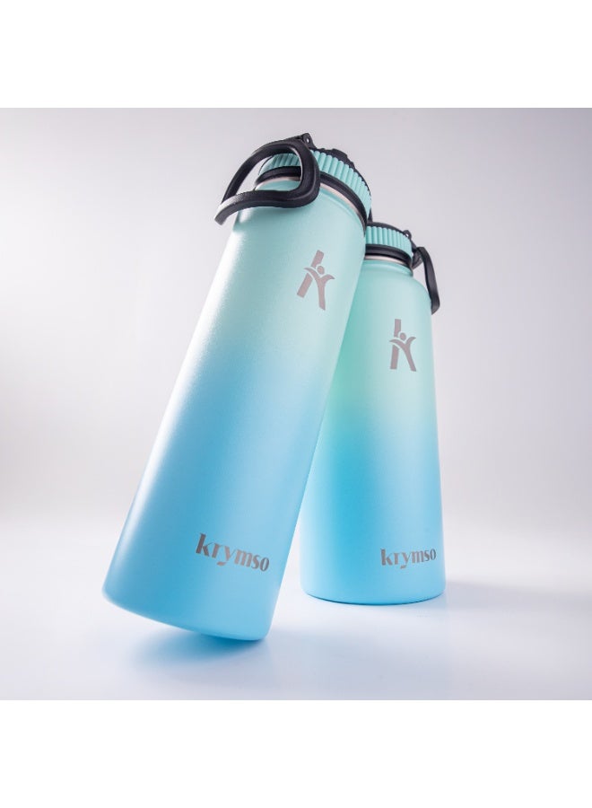KRYMSO 650ml Stainless Steel Water Bottle, Sports Bottle with Straw, Double Wall Insulated Water Bottle, Thermos Flask, Water Bottle for kids, Gym - Image 5