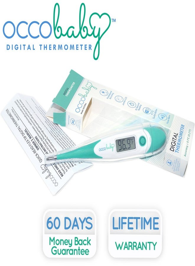 OCCObaby Clinical Digital Baby Thermometer - LCD, Flexible Tip, 10 Second Quick Accurate Fever Read Rectal Oral & Underarm Use - Waterproof Thermometer for Infants & Toddlers - Image 4