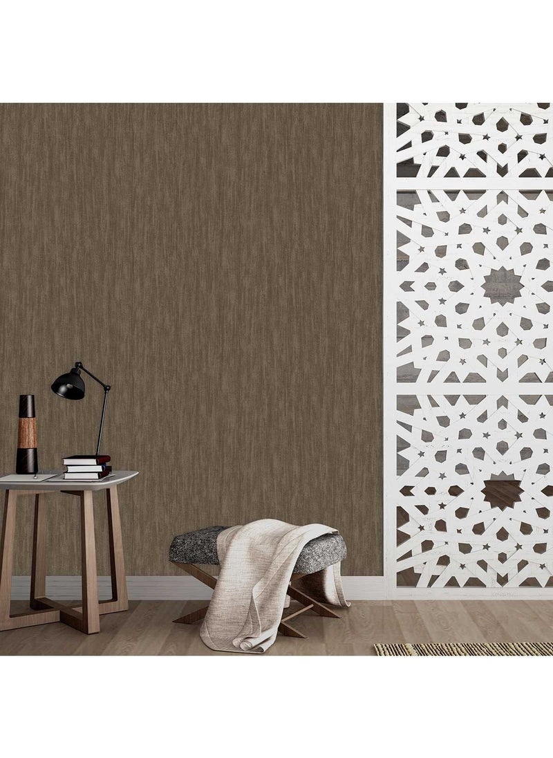 Adawall - 3700 | Linen Textile Fine Texture Pattern Wallpaper Inspiration (3700-6 : Brown) - Image 1
