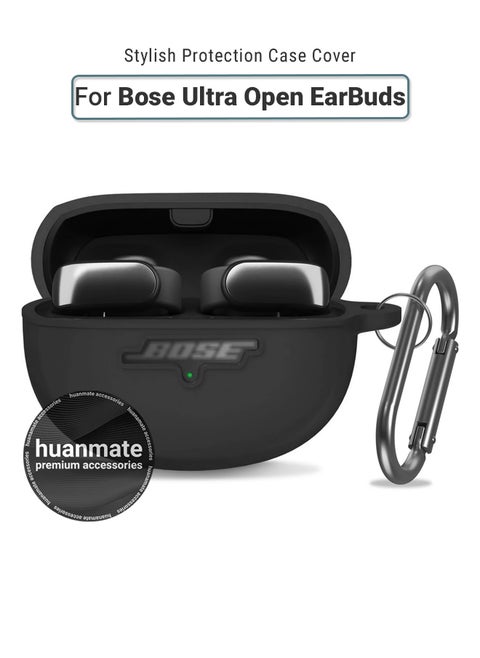 Bose Ultra Open Silicone Case Cover - Black - Made with Soft Silicone, Lightweight & Durable - Stylish Design, Accurate Cut-outs, Easy Installation & Removal