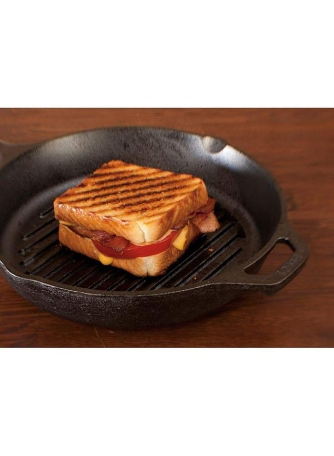Lodge Logic Cast Iron Grill Pan - 10.25 Inch (Black) - Image 2