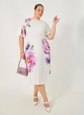 Styli white with pink and purple floral print