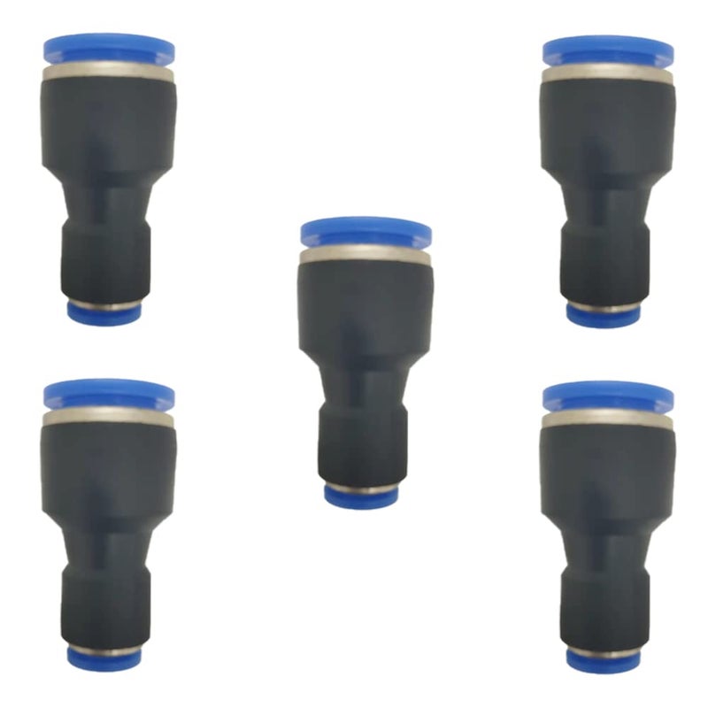 ROZESAZZ zjxed 1/2" OD x 1/4" OD Pneumatic quick Connector Push to Connect fittings Straight reducer Union/Coupler (Pack of 5) - Image 4