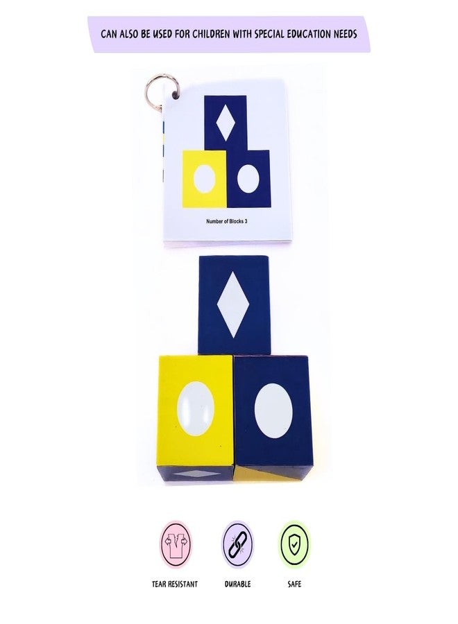 NERDNERDY Pattern Logico Basic/Set of 4 Wooden Patterened Cubes, Cognitive Skills and Processing Speed in 4+yrs Old Kids/Can be Used for Children with Special Education Needs. - Image 5