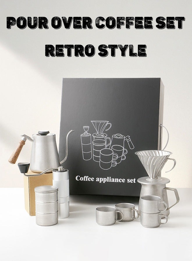 MITOYO 9-Piece - Pour Over Coffee Maker Set - Portable Travel Coffee - Hand Drip Coffee  - Image 1