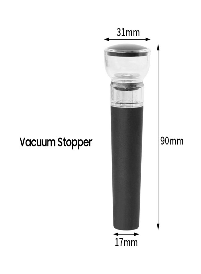 Manual Wine Opener Kit 4 in 1 Contains Foil Cutter Wine Pourer Vacuum Stopper Portable Wine Opener Wine Bottle Corkscrew for Home Party Bar Restaurant - Image 4