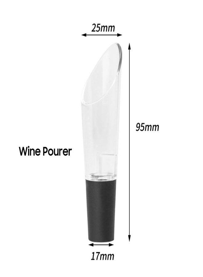 Manual Wine Opener Kit 4 in 1 Contains Foil Cutter Wine Pourer Vacuum Stopper Portable Wine Opener Wine Bottle Corkscrew for Home Party Bar Restaurant - Image 3