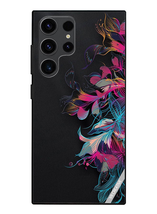 VR CREATIVE Protective Case Cover For Samsung Galaxy S23 Ultra 5G Flower Design Multicolour - Image 1
