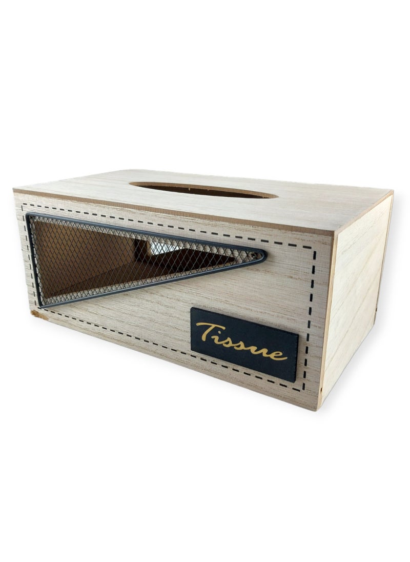 Generic Wooden Tissue Box  - Image 1