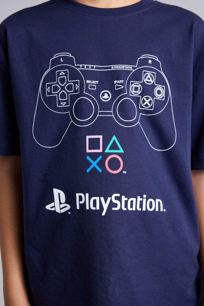 DeFacto Blue Boy Boy PlayStation Oversize T-Shirt Casual - Image 4