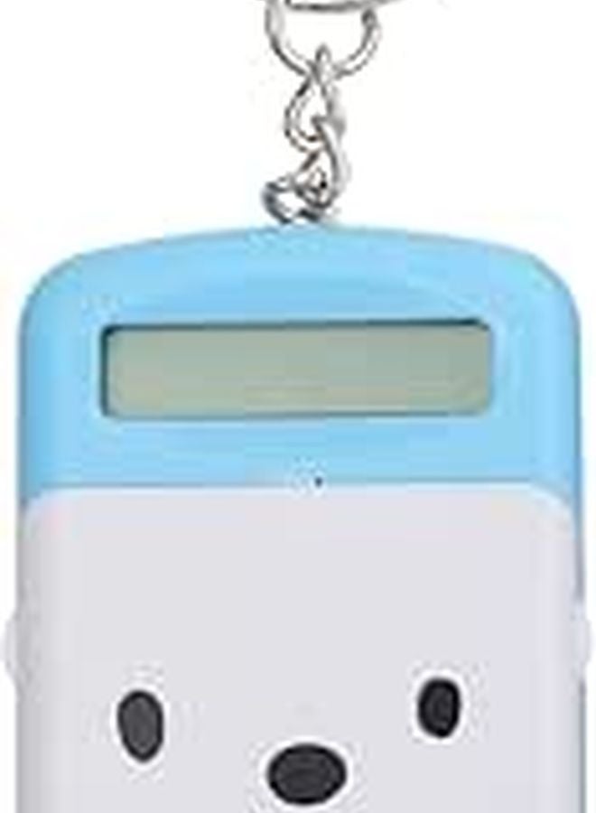 Portable Mini Calculator For Students Pocket Size Blue Plastic Desktop For School Office - Image 1