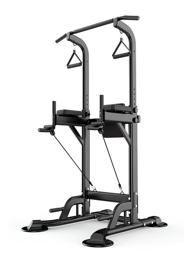 يو إل اتش واي سي محطة سحب باور تاور ديب، معدات تمارين متعددة الوظائف لتدريب صالة الألعاب الرياضية المنزلية 10 مستويات ارتفاع قابل للتعديل، رف القرفصاء للياقة البدنية والقوة - Image 1