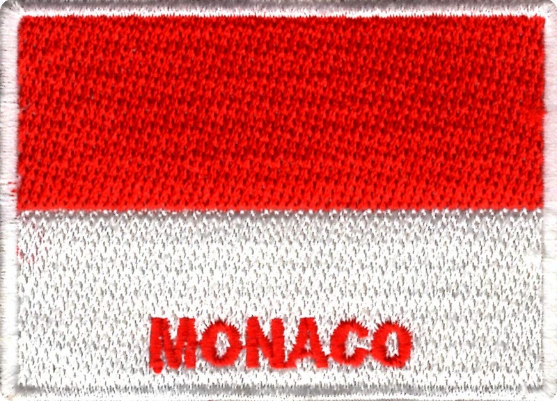 Generic Monaco Flag Applique Embroidered Sweing Patch Suitable for Jackets, Bags, T-Shirts, Jeans, Pants, Outdoor Clothing ; Size: 7cm x 5cm ; Imported from Malaysia (1 Piece)  - Image 1