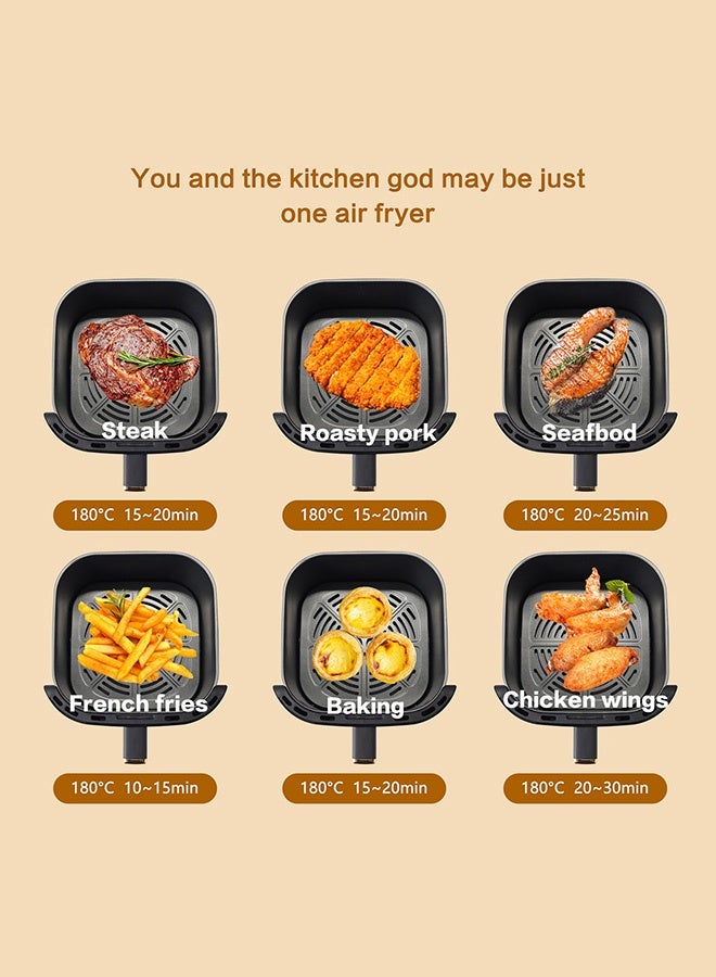 GIAMEI Home Air Fryer Oven – 8L Touchscreen Air Fryer with 8 Pre-set Menus，2000W, up to 90% Less Oil, and Clearlook Window,80-200 °C Temperature control - Image 5