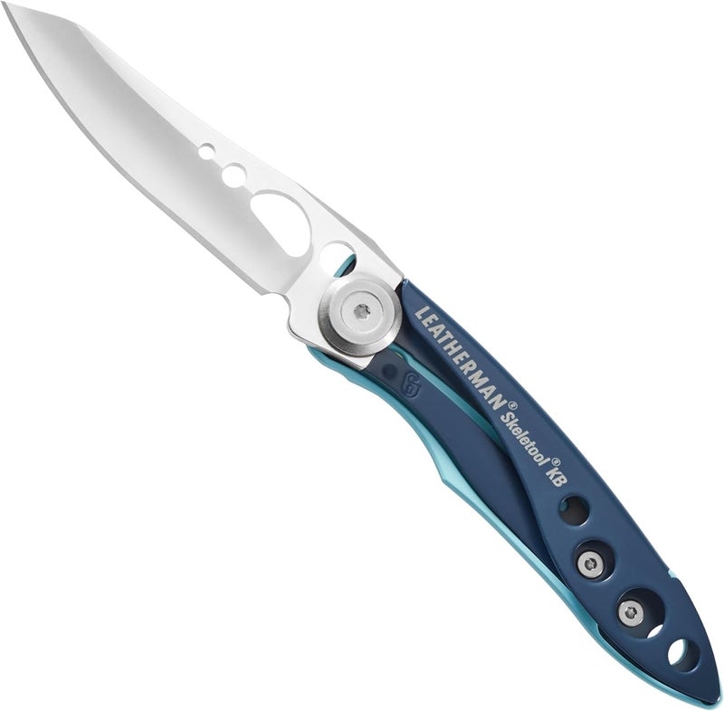 LEATHERMAN سكليتول KB سكين جيب بحافة مستقيمة، شفرة من الفولاذ المقاوم للصدأ وفتاحة زجاجات، لون أزرق داكن - Image 1