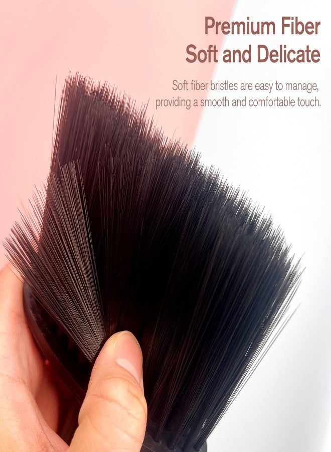 Jaasuee 2 Pcs Barber Brush Neck Duster Hair Cutting Brush Set - Black Soft Cleaning Face Brush, Dusting Brush for Hair Styling, Ideal for Barbers and Home Use - Image 5