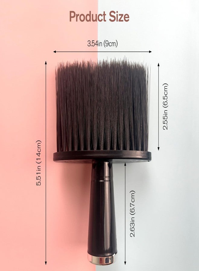Jaasuee 2 Pcs Barber Brush Neck Duster Hair Cutting Brush Set - Black Soft Cleaning Face Brush, Dusting Brush for Hair Styling, Ideal for Barbers and Home Use - Image 3