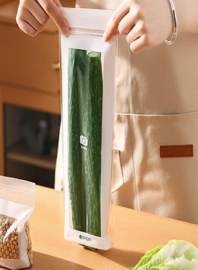 Plenteous "15 Pcs" Reusable Ziplock Bags – Leakproof Storage for Fruits, Vegetables, Snacks & More – BPA-Free, Microwave Safe, Heavy-Duty Organizer for Kitchen, Freezer & Travel. - Image 4