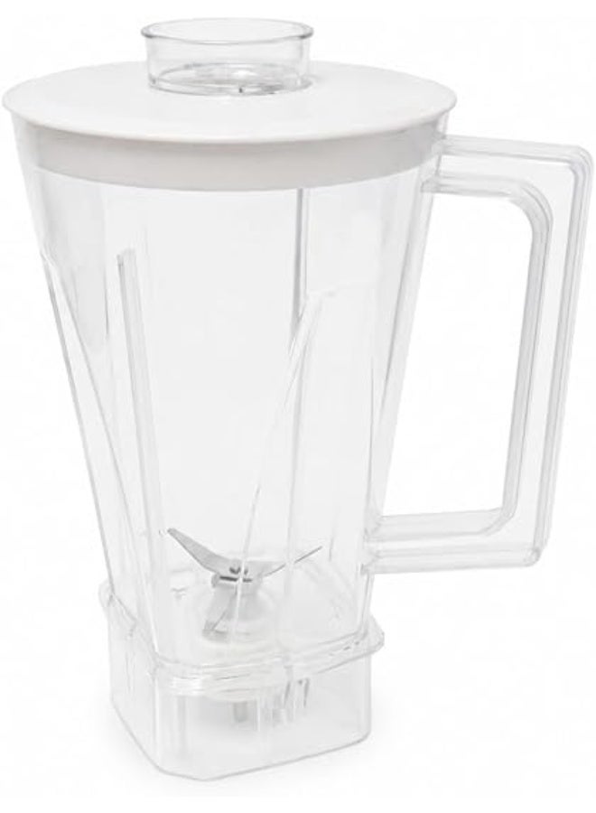 Transparent, shatterproof blender jar compatible with Moulinex blenders. - Image 1
