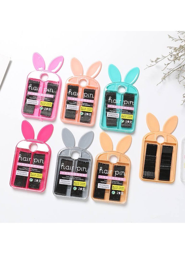 Generic A box of 20 hair bobby pins, multi-colour  - Image 1