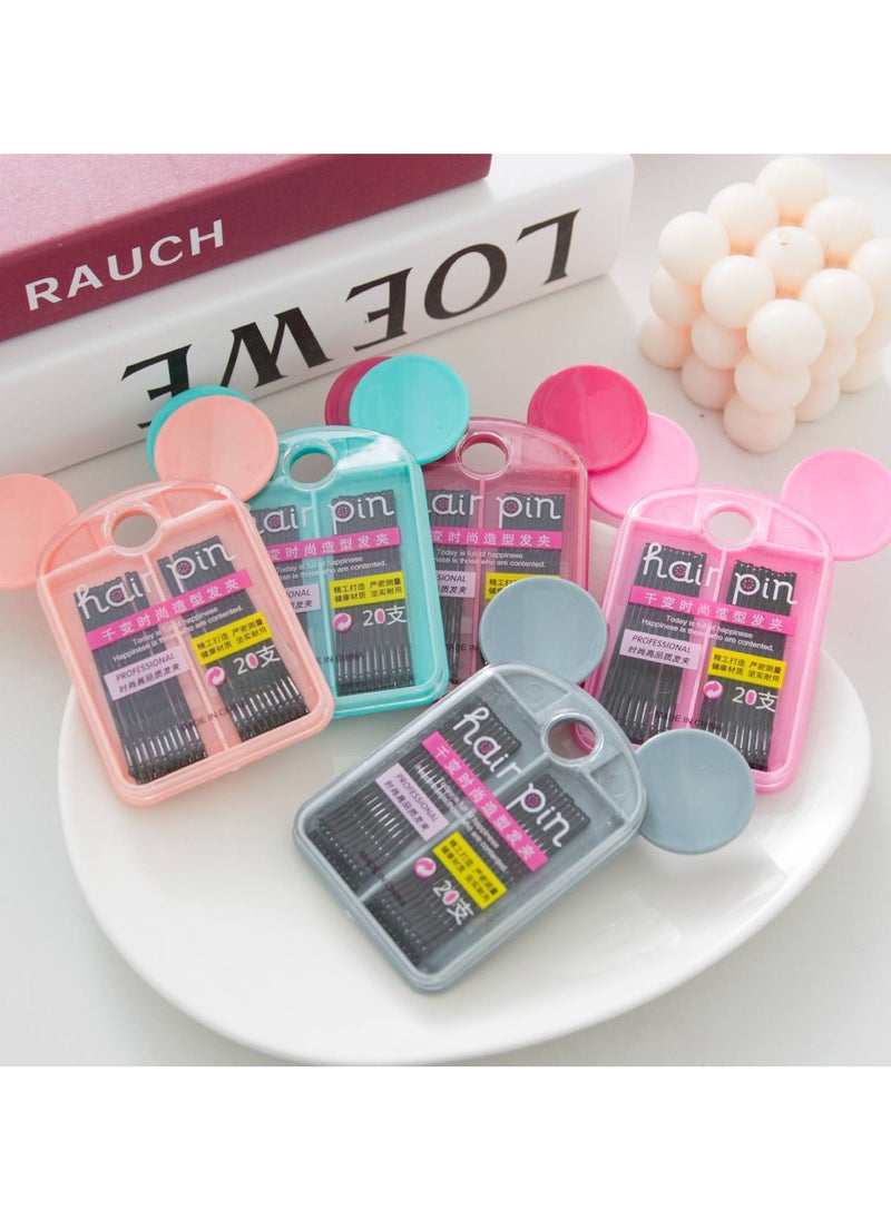 Generic A box of 20 hair bobby pins, multi-colour  - Image 2