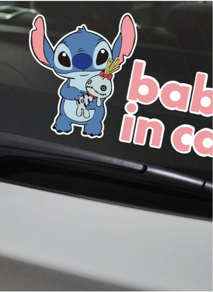 Generic - Stitch Car Sticker: Protect & Personalize with Whimsy | Hide Scratches Creatively - Image 1