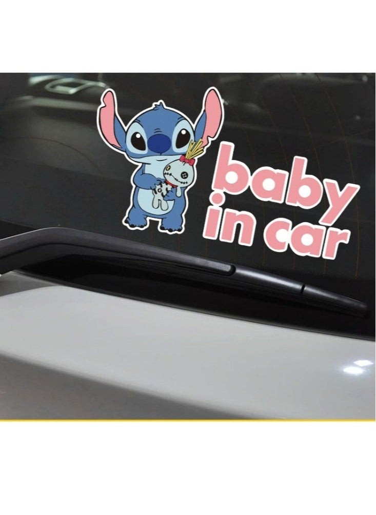 Generic - Stitch Car Sticker: Protect & Personalize with Whimsy | Hide Scratches Creatively - Image 1
